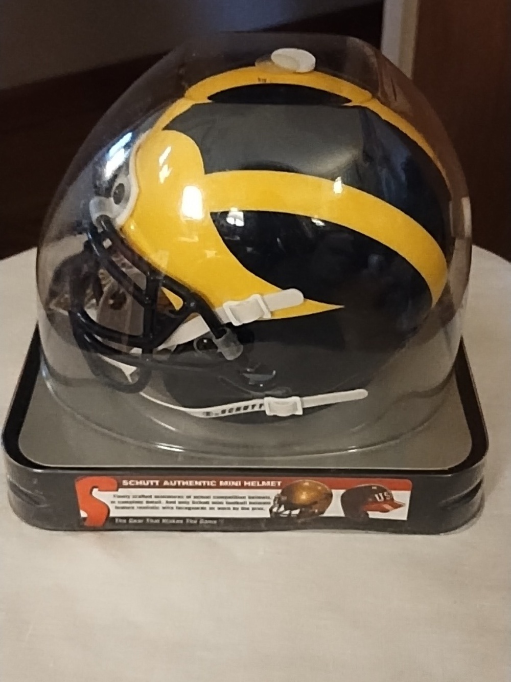 MICHIGAN WOLVERINES HELMET, NEW IN BOX, - BOUGHT AT A GAME IN 2004.